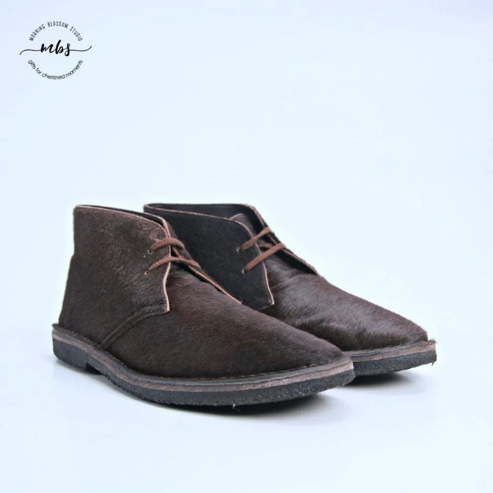 J. Crew Macalister Pony Hair Desert‎ Boots Made In Italy Brown Men 11.5*